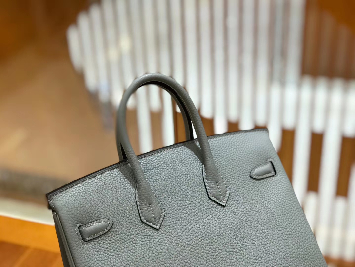 Hermès（爱马仕）Birkin 25cm 海鸥灰 Togo小牛皮 金扣 原版蜜蜡线 顶级手工缝制