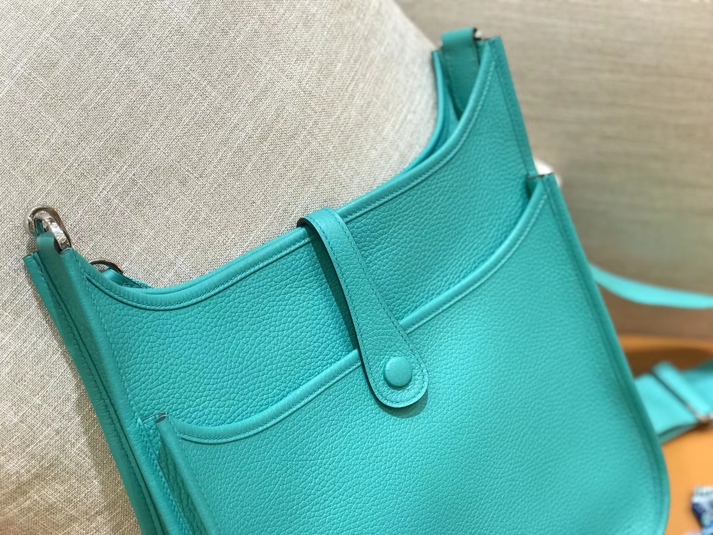 Hermès（爱马仕）伊芙琳 29cm 维罗纳绿 TC大牛皮 银扣 原版蜜蜡线 顶级手工 现货