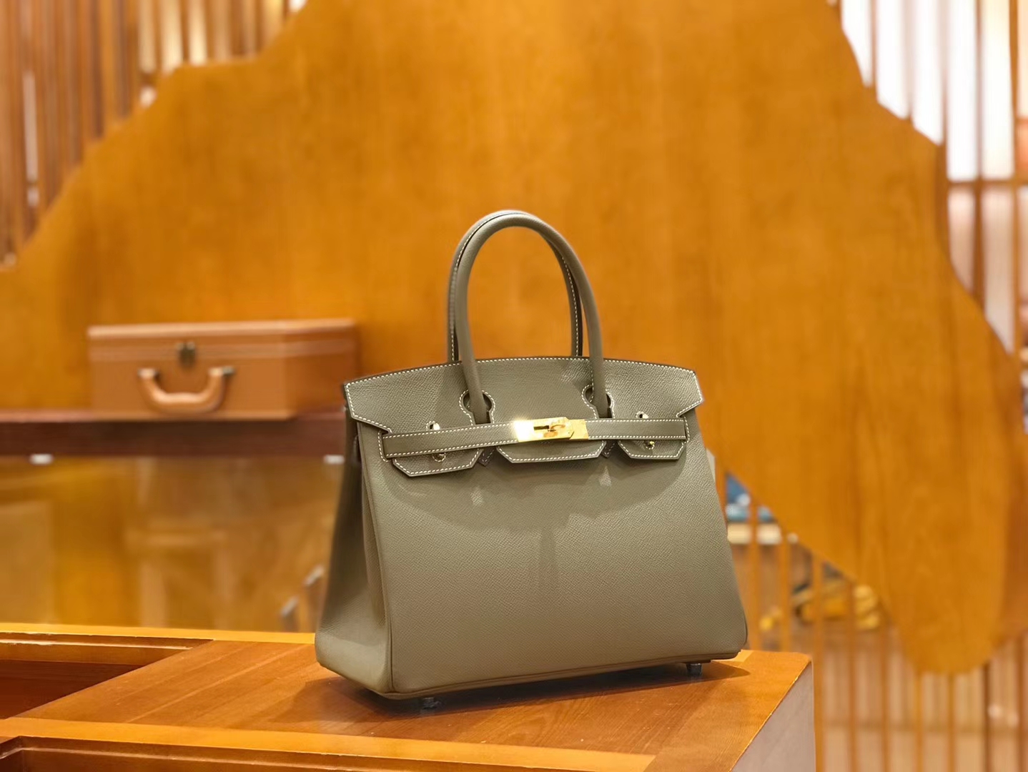 Hermès（爱马仕）Birkin 30cm 斑鸠灰 Epsom掌纹小牛皮 金扣 原版蜜蜡线 顶级手工缝制