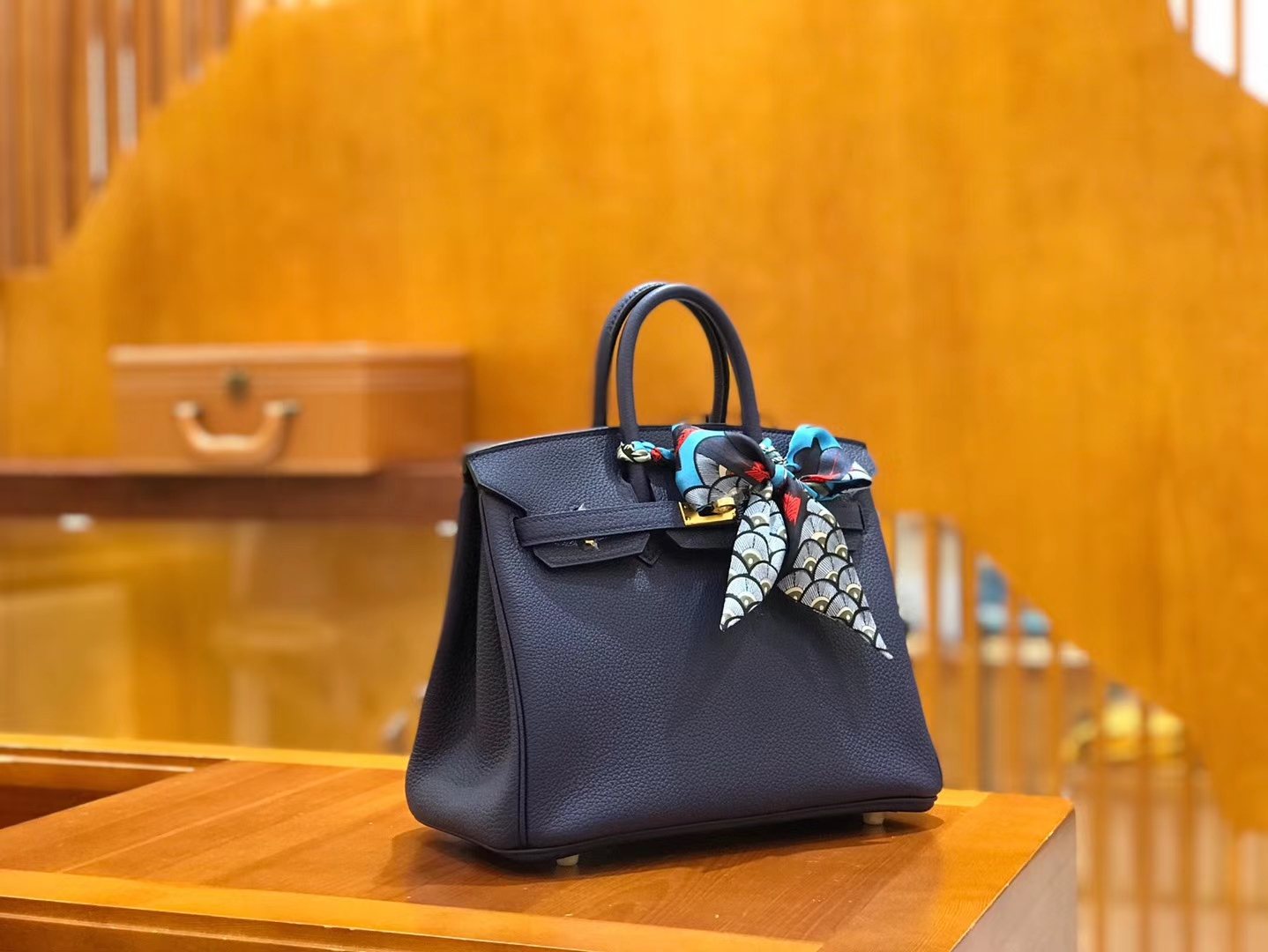 Hermès（爱马仕）Birkin 25cm 鸢尾兰 Togo小牛皮 金扣 原版蜜蜡线 顶级手工缝制