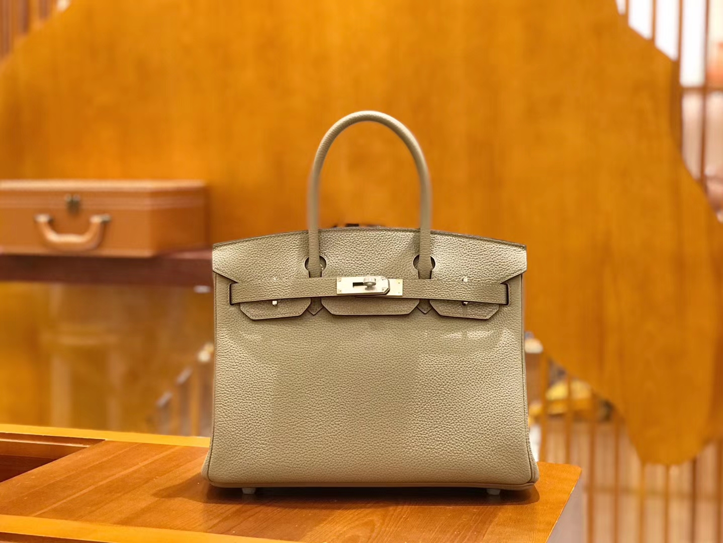 Hermès（爱马仕）Birkin 30cm 斑鸠灰 Togo小牛皮 银扣 原版蜜蜡线 顶级手工缝制