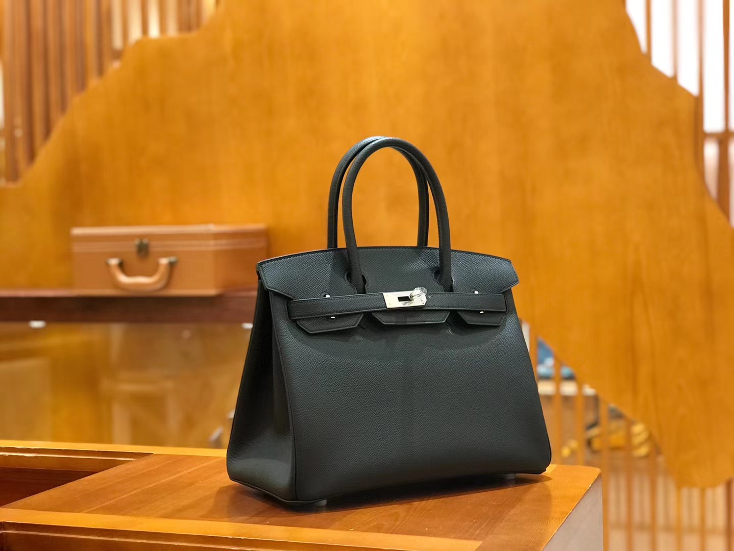 Hermès（爱马仕）Birkin 30cm 经典黑 Epsom掌纹小牛皮 银扣 原版蜜蜡线 顶级手工缝制