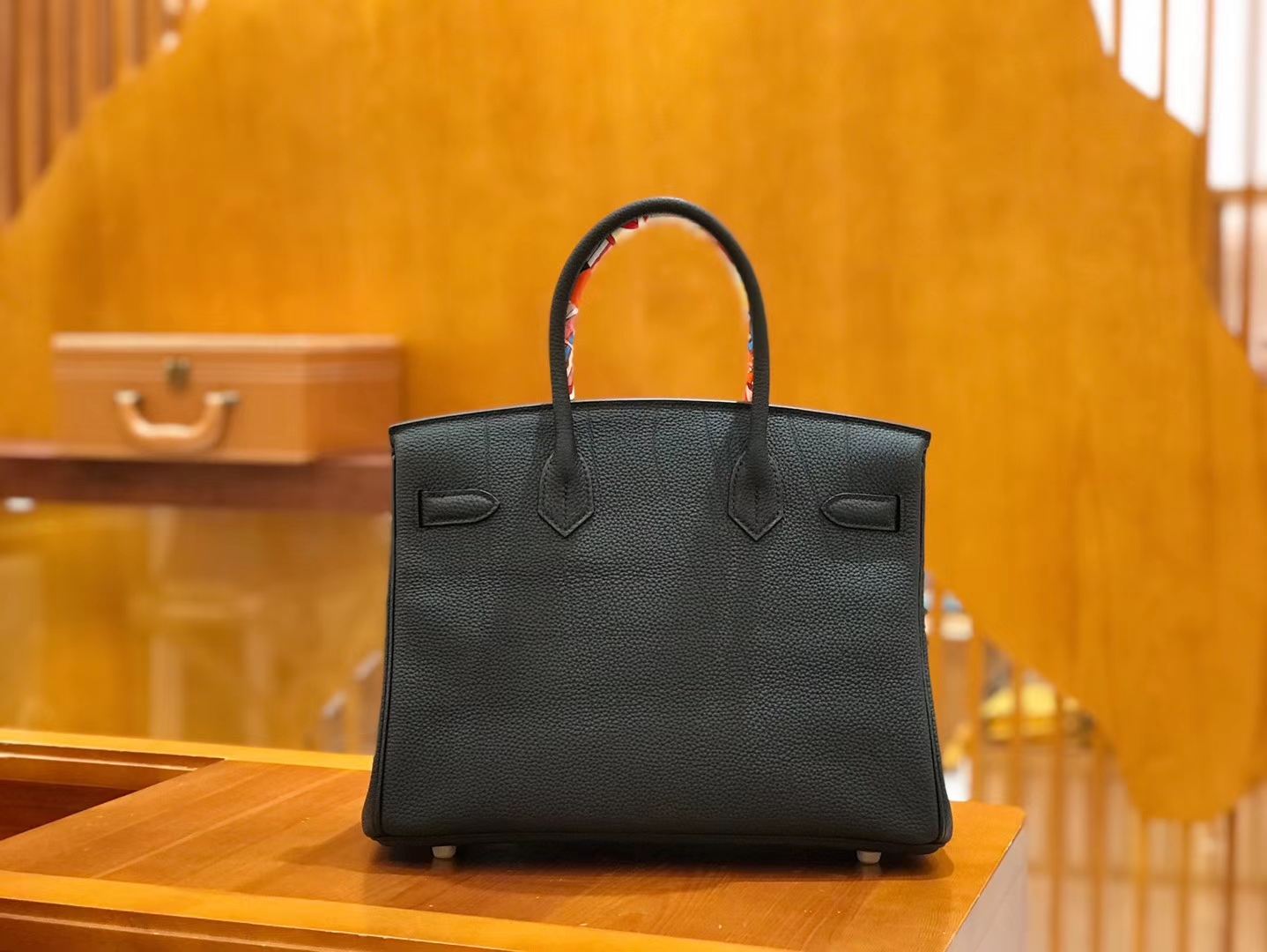 Hermès（爱马仕）Birkin 30cm 经典黑金 Togo小牛皮 颈纹 金扣 原版蜜蜡线 顶级手工缝制