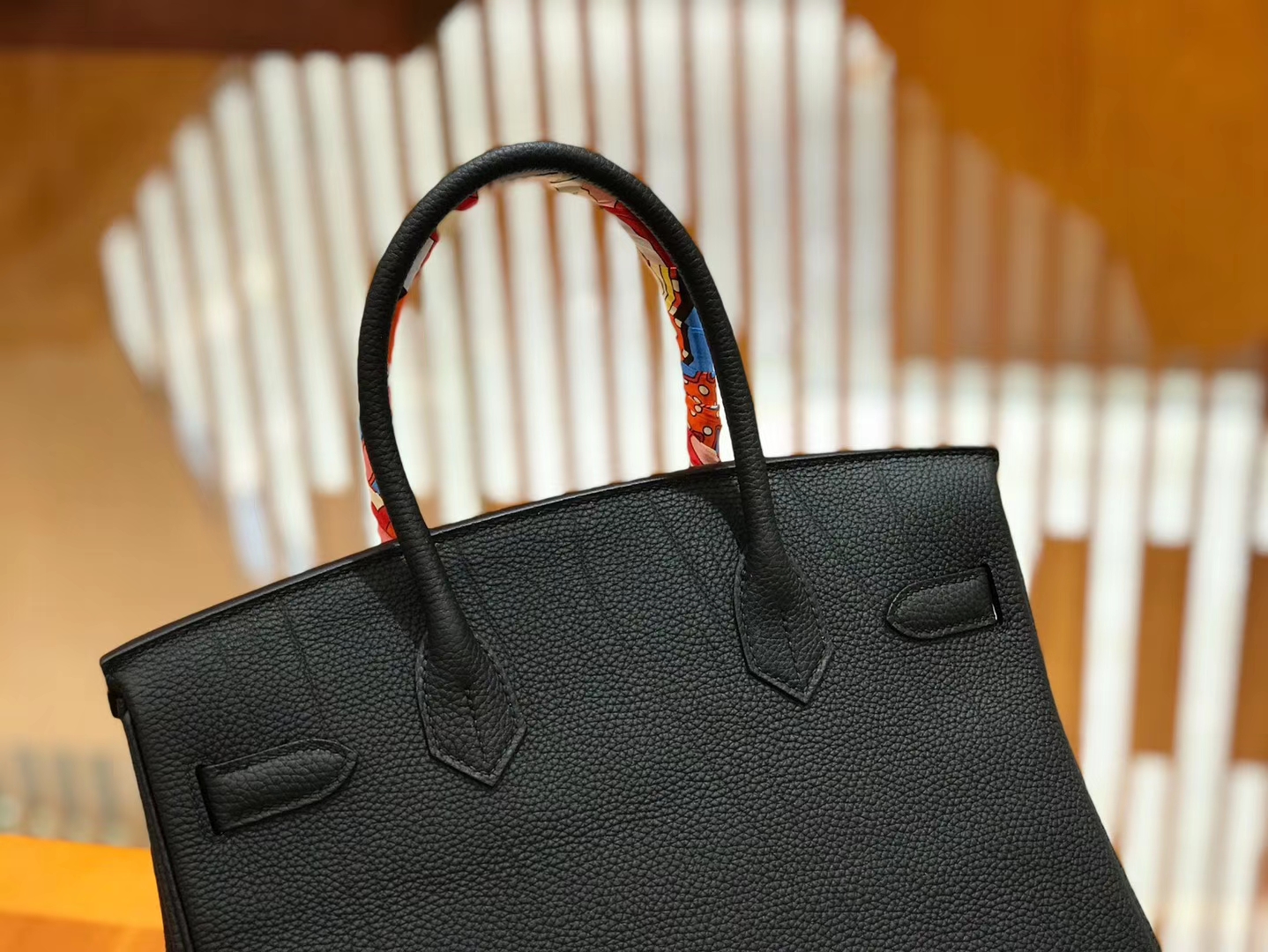 Hermès（爱马仕）Birkin 30cm 经典黑金 Togo小牛皮 颈纹 金扣 原版蜜蜡线 顶级手工缝制