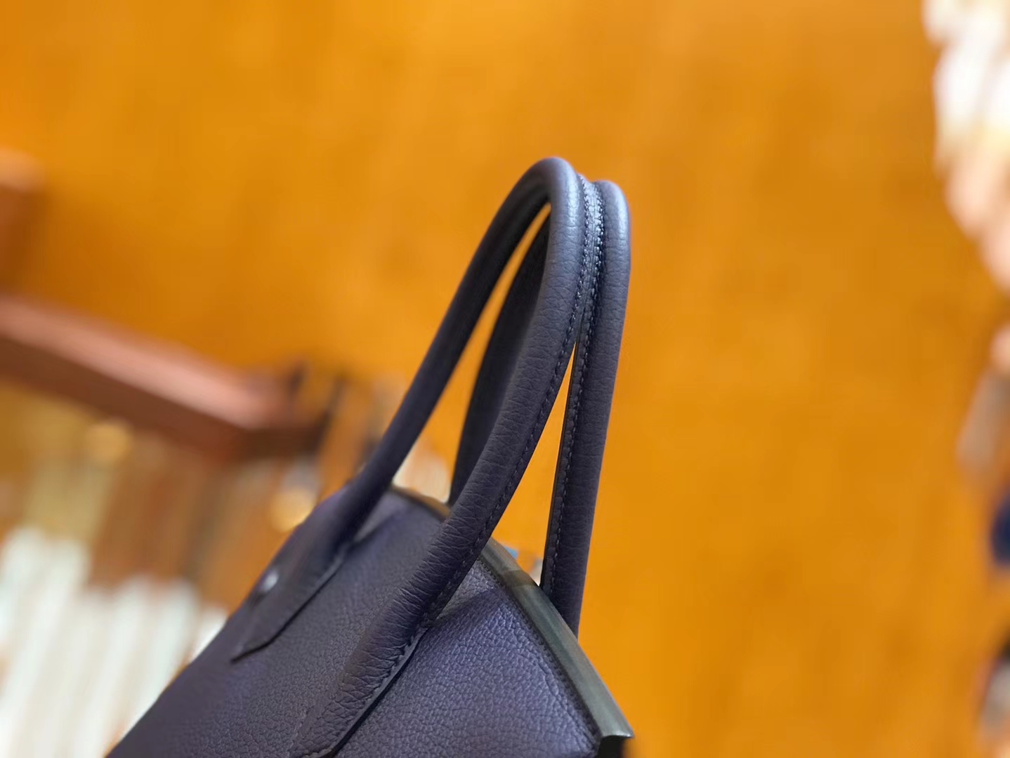 Hermès（爱马仕）Birkin 30cm 鸢尾蓝 Togo小牛皮 金扣 原版蜜蜡线 顶级手工缝制