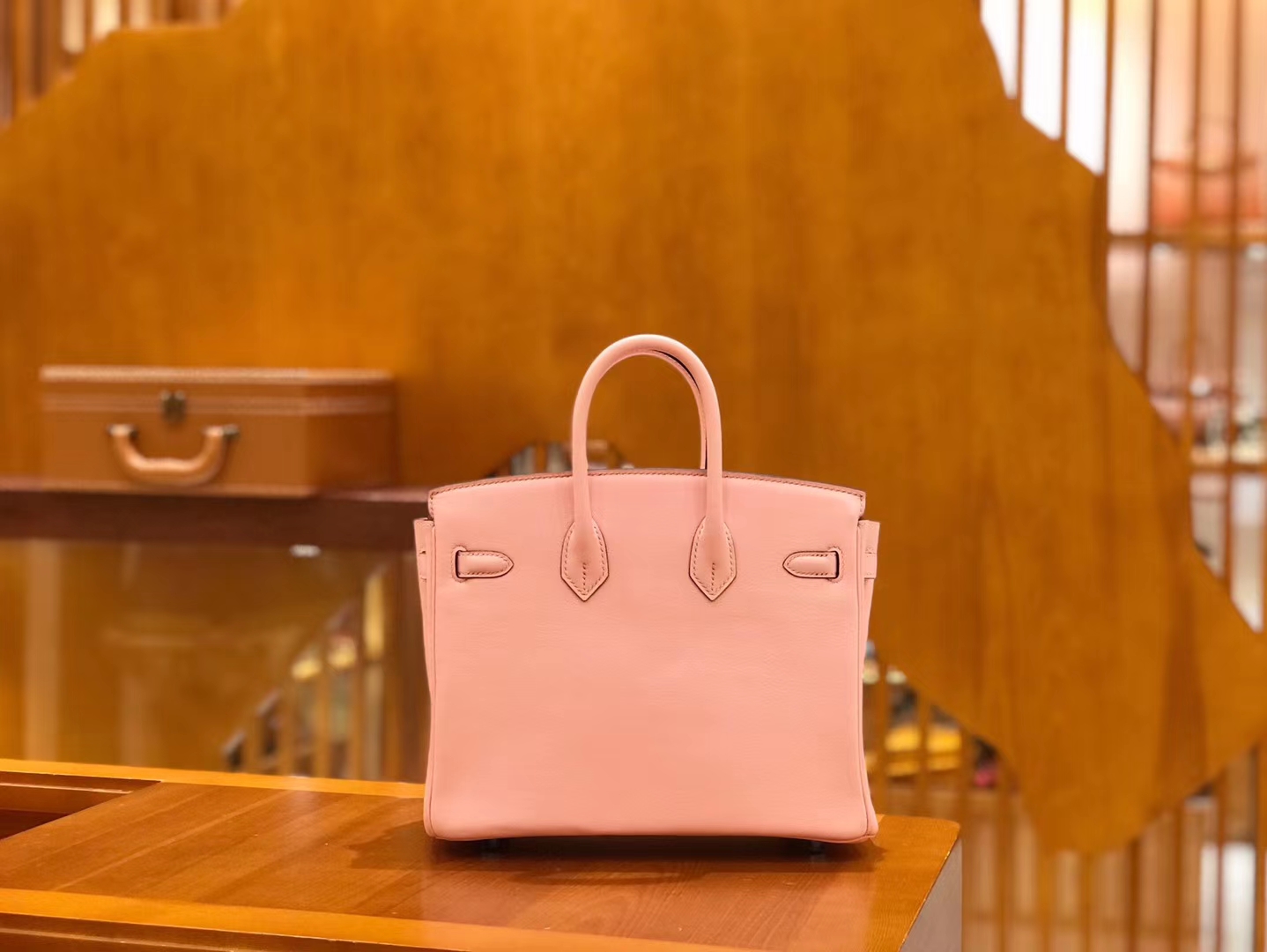 Hermès（爱马仕）Birkin 25cm Swift牛皮 Q粉 银扣 原版蜜蜡线 顶级手工缝制