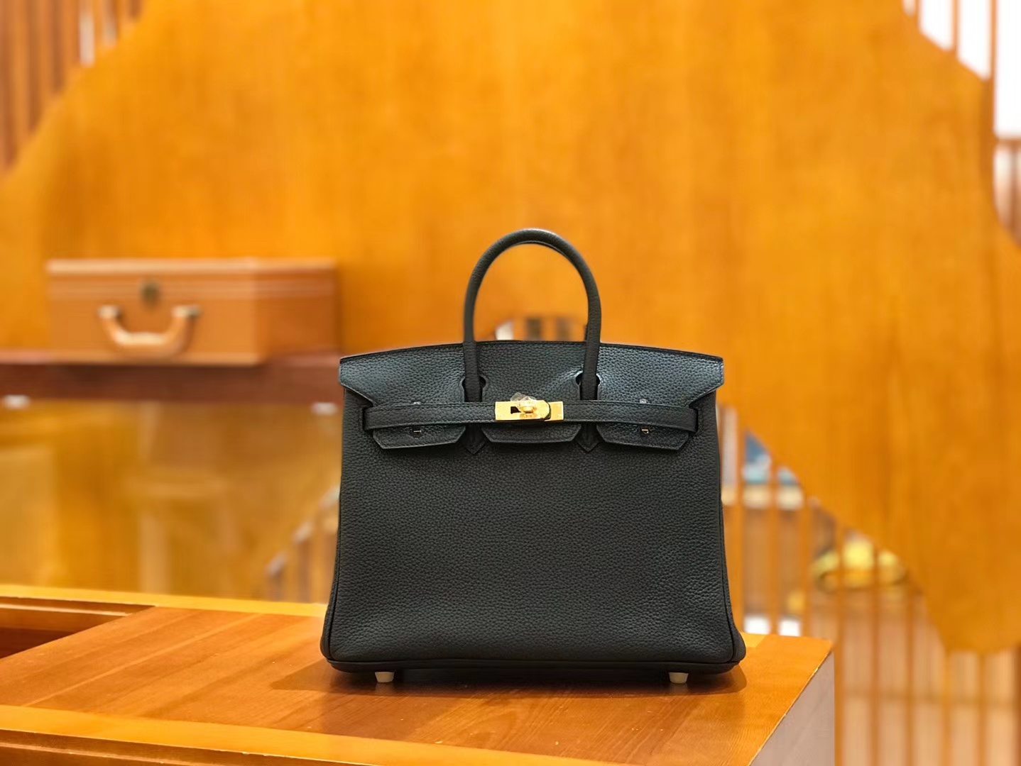 Hermès（爱马仕）Birkin 25cm 经典黑 Togo小牛皮 金扣 原版蜜蜡线 顶级手工缝制