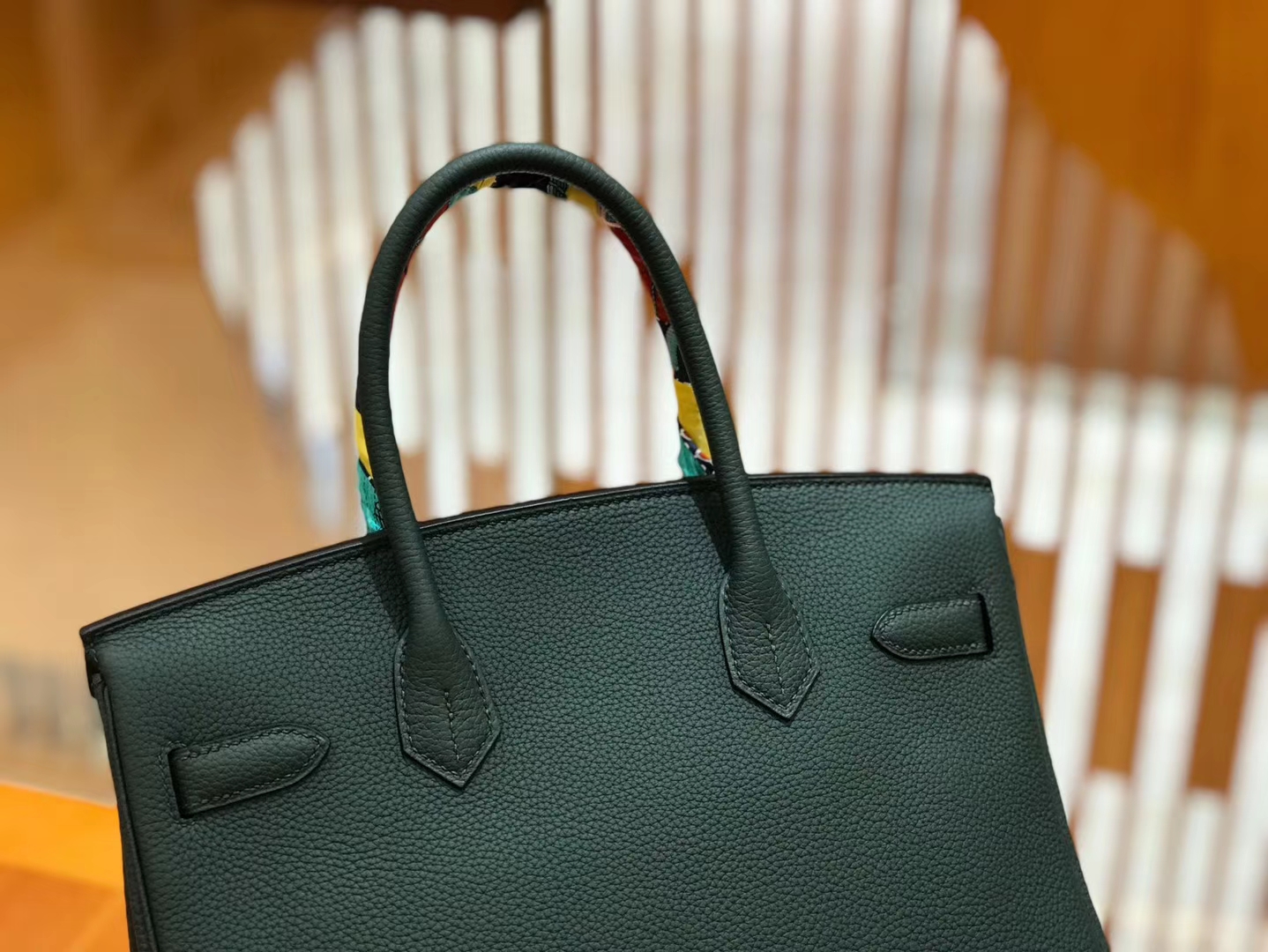 Hermès（爱马仕）Birkin 30cm 松柏绿 Togo小牛皮 金扣 原版蜜蜡线 顶级手工缝制