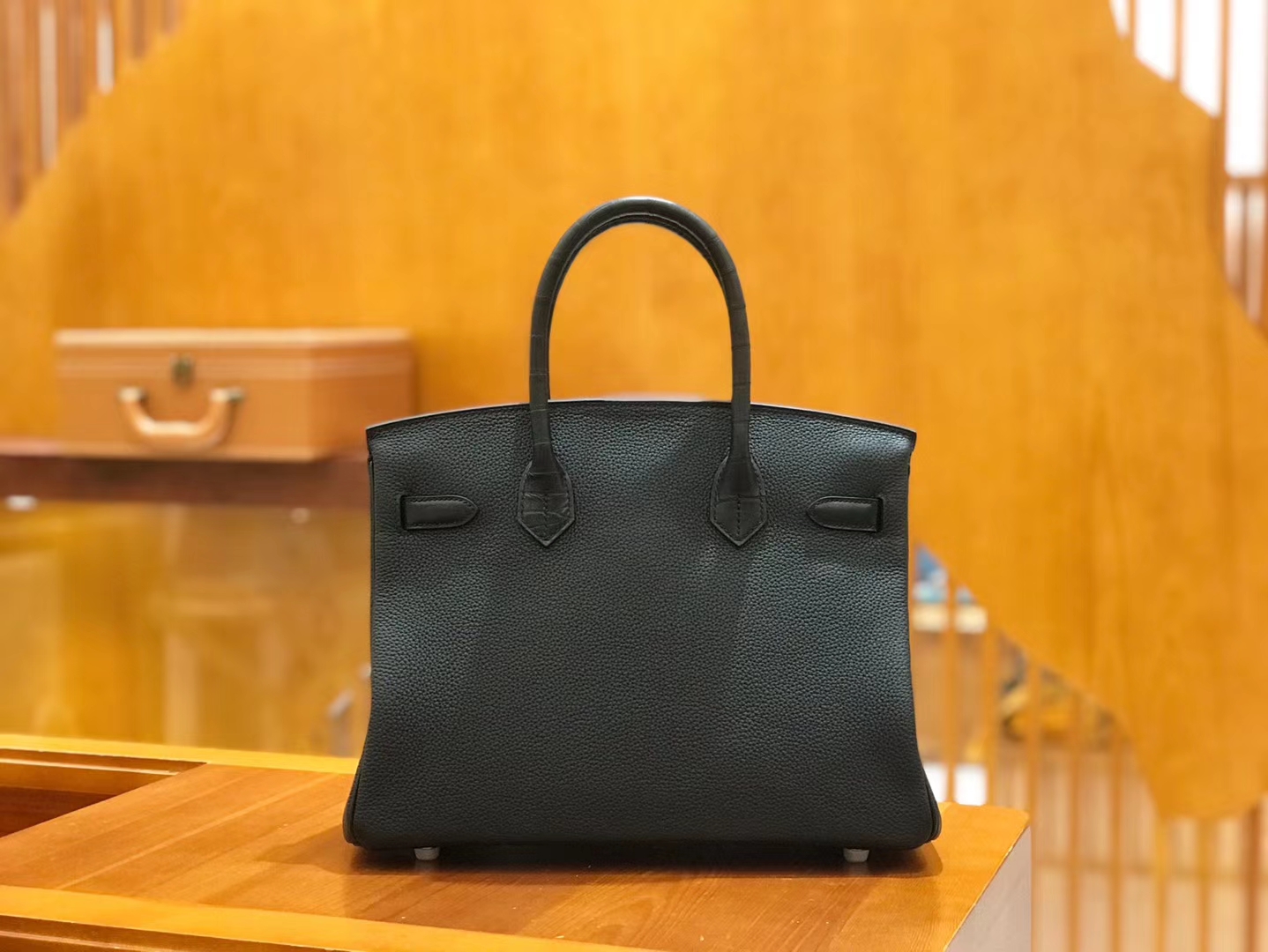 Hermès（爱马仕）Birkin Touch 30cm 黑色 一级鳄鱼皮拼Togo牛皮 原版蜜蜡线 顶级手工