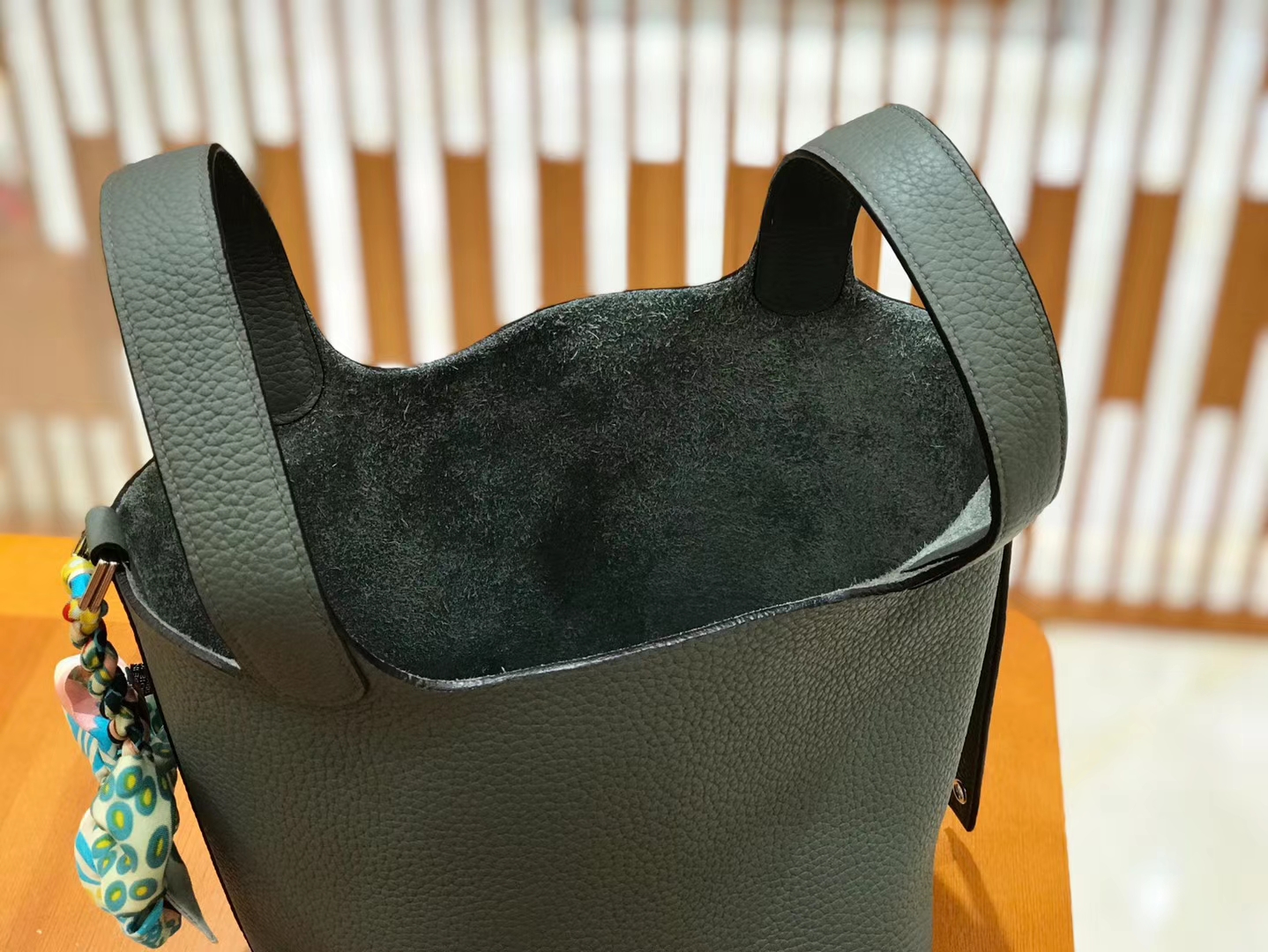 Hermès（爱马仕）Picotin 18cm 杏仁绿 Togo牛皮 银扣 原版蜜蜡线 顶级手工