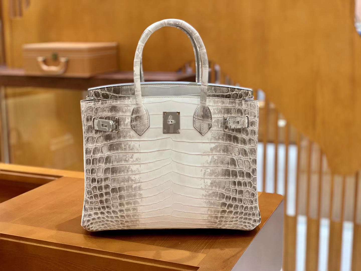Hermès（爱马仕）Birkin 30cm 喜马拉雅 一级尼罗鳄鱼皮 银扣 原版蜜蜡线 顶级手工缝制