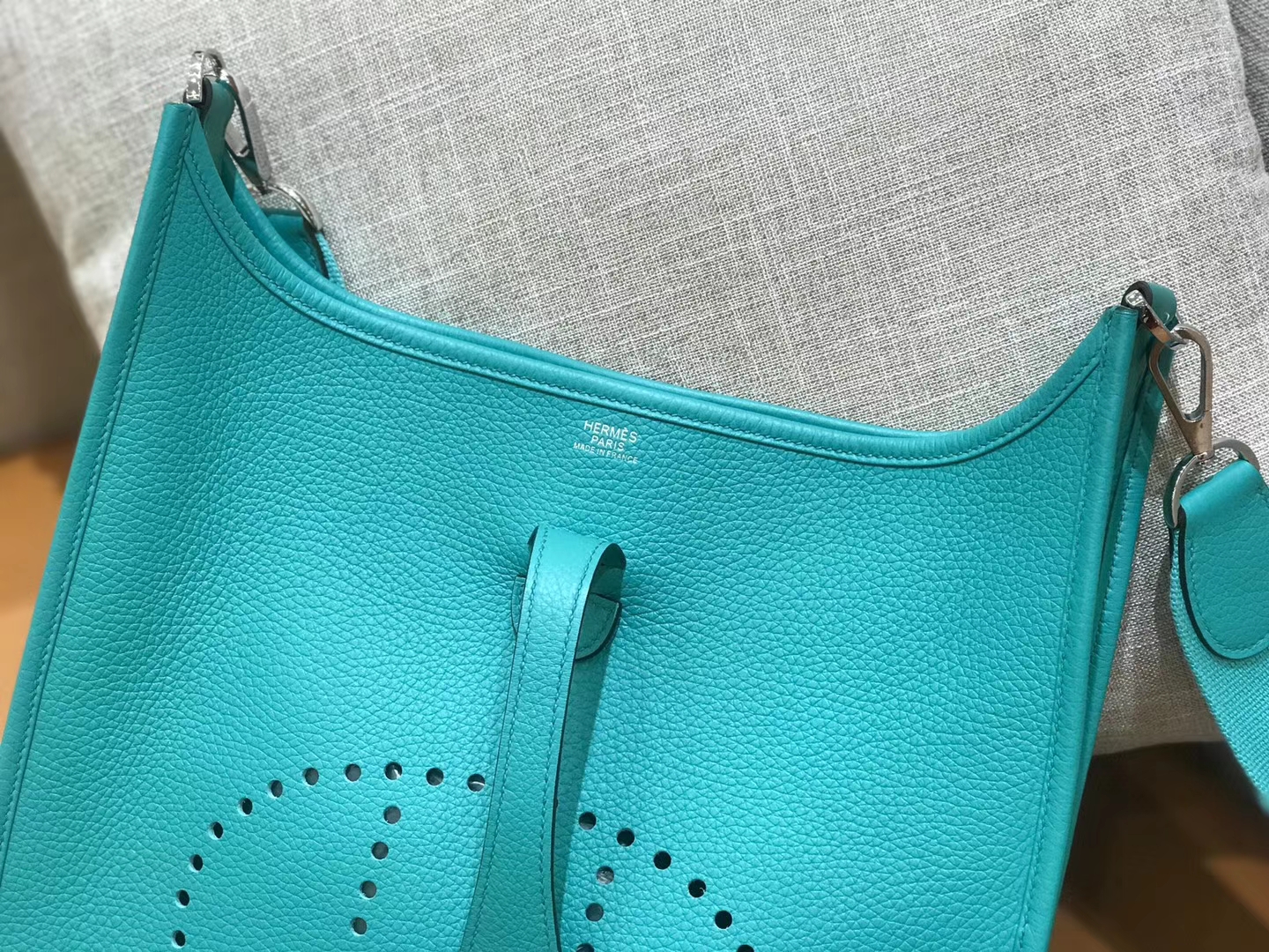 Hermès（爱马仕）伊芙琳 29cm 维罗纳绿 TC大牛皮 银扣 原版蜜蜡线 顶级手工 现货