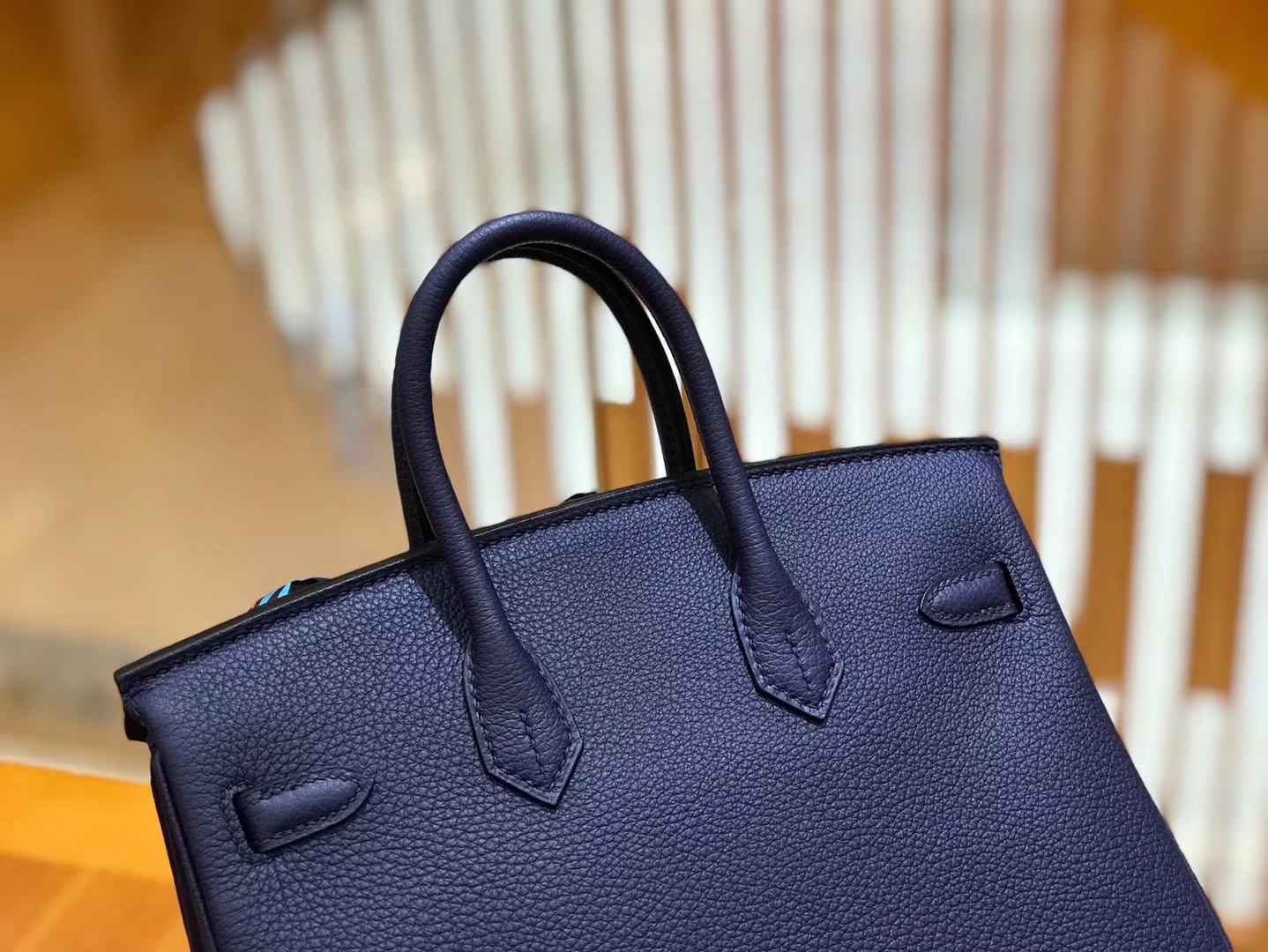 Hermès（爱马仕）Birkin 25cm 鸢尾兰 Togo小牛皮 金扣 原版蜜蜡线 顶级手工缝制