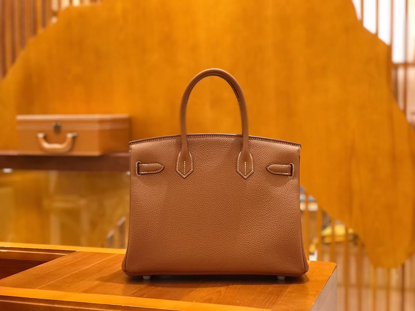 Hermès（爱马仕）Birkin 30cm 金棕色 Togo小牛皮 银扣 原版蜜蜡线 顶级手工缝制