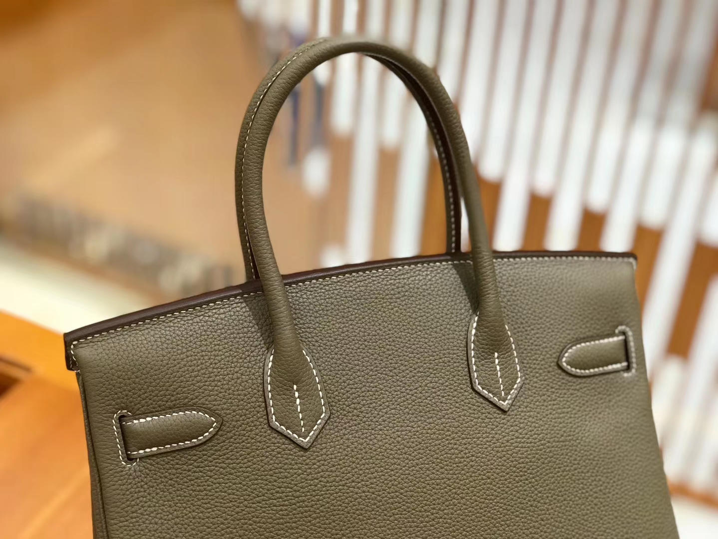 Hermès（爱马仕）Birkin 30cm 大象灰 Togo小牛皮 金扣 原版蜜蜡线 顶级手工缝制