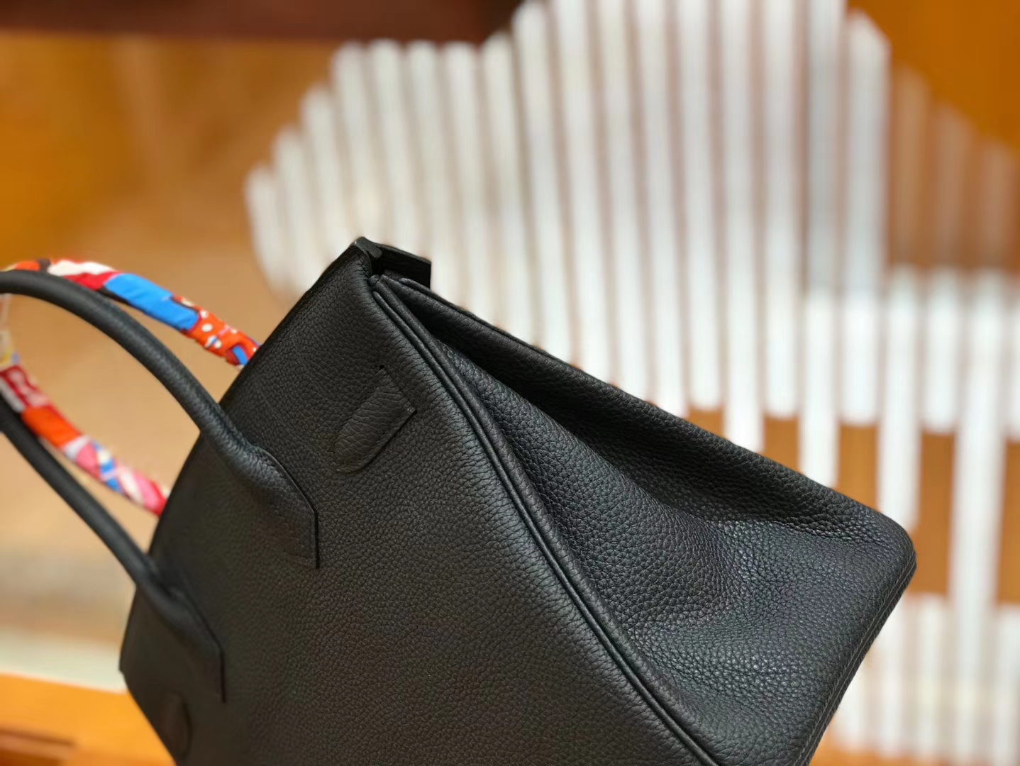 Hermès（爱马仕）Birkin 30cm 经典黑金 Togo小牛皮 颈纹 金扣 原版蜜蜡线 顶级手工缝制
