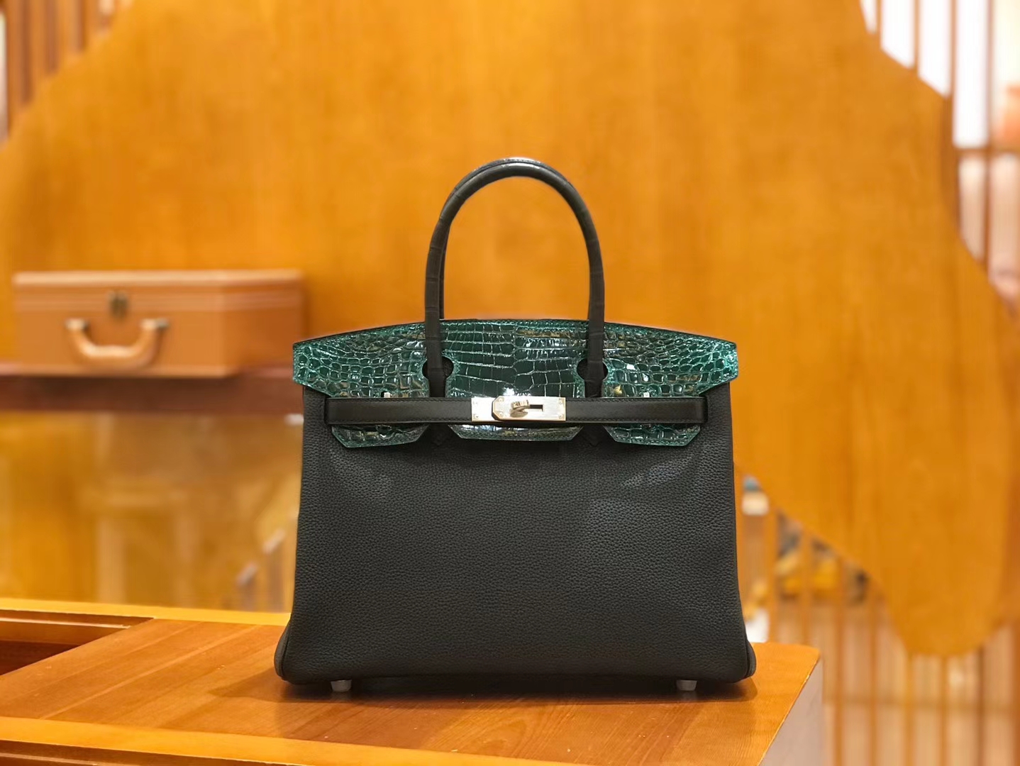 Hermès（爱马仕）Birkin Touch 30cm 黑色 一级鳄鱼皮拼Togo牛皮 原版蜜蜡线 顶级手工