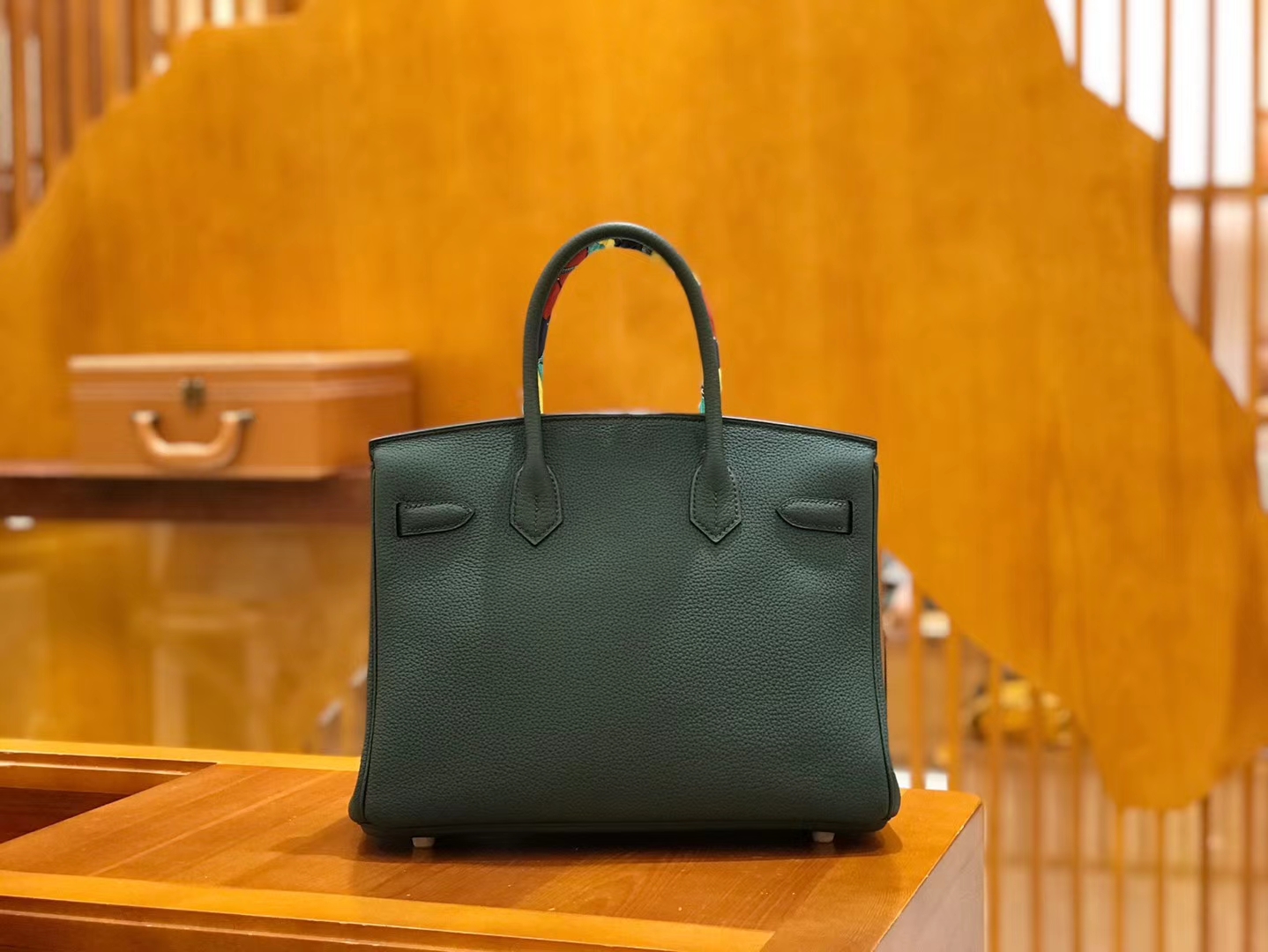 Hermès（爱马仕）Birkin 30cm 松柏绿 Togo小牛皮 金扣 原版蜜蜡线 顶级手工缝制