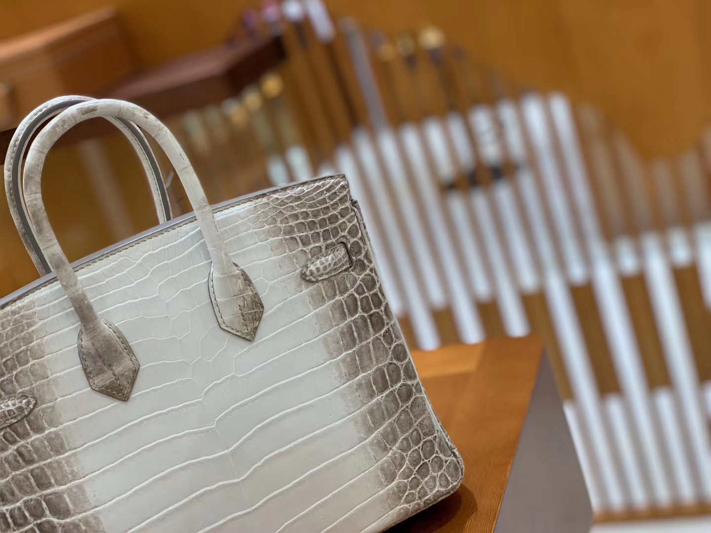 Hermès（爱马仕）Birkin 25cm 喜马拉雅 一级尼罗鳄鱼皮 银扣 原版蜜蜡线 顶级手工缝制