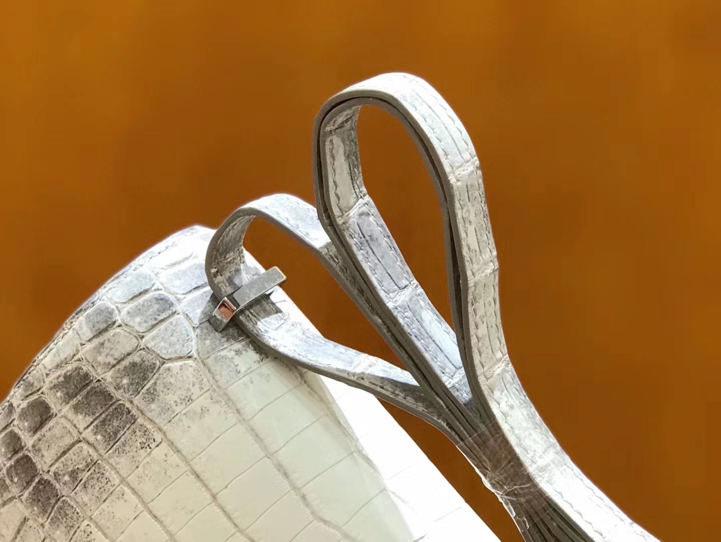 Hermès（爱马仕）Constance 18cm 喜马拉雅 一级尼罗鳄鱼皮 银扣 原版蜜蜡线 顶级手工缝制