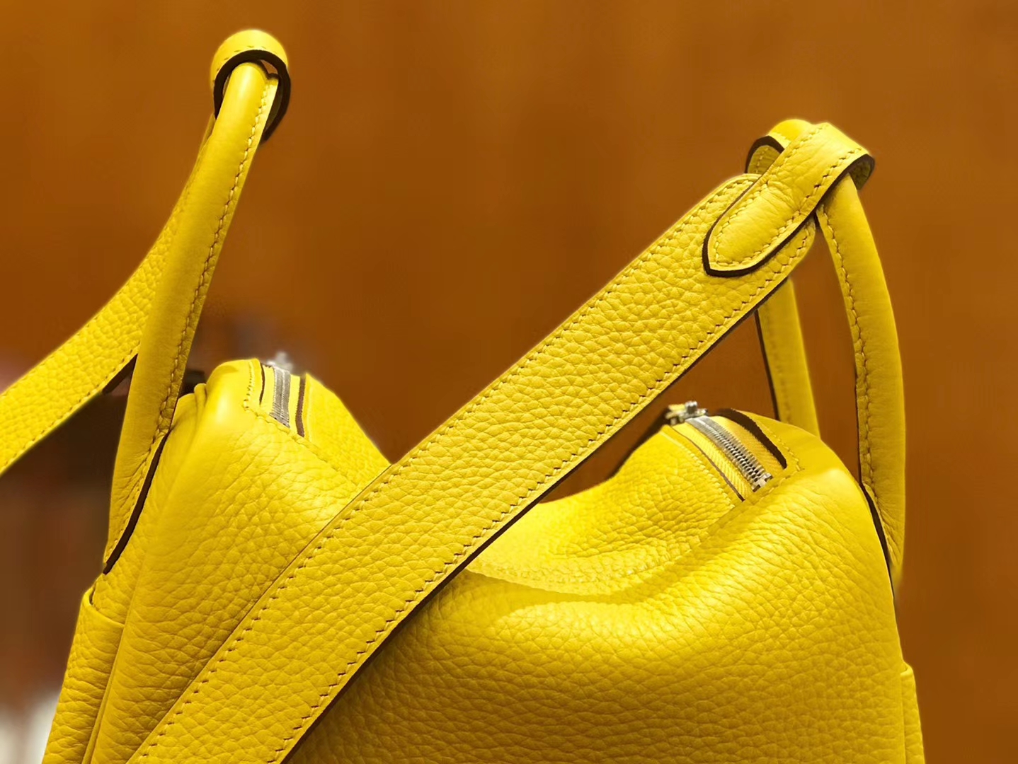 Hermès（爱马仕）Mini Lindy 18cm TC大牛皮 那不勒斯黄 原版蜜蜡线 顶级手缝工艺