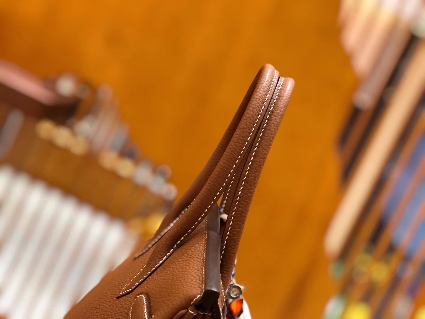 Hermès（爱马仕）Birkin 30cm 金棕色 Togo小牛皮 银扣 原版蜜蜡线 顶级手工缝制