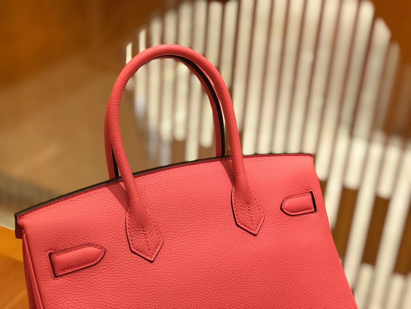 Hermès（爱马仕）Birkin 30cm 唇膏粉 Togo小牛皮 金扣 原版蜜蜡线 顶级手工缝制
