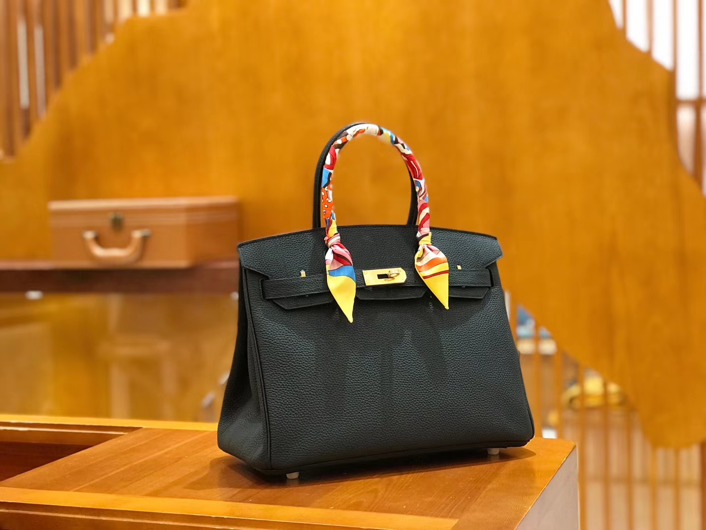 Hermès（爱马仕）Birkin 30cm 经典黑金 Togo小牛皮 颈纹 金扣 原版蜜蜡线 顶级手工缝制