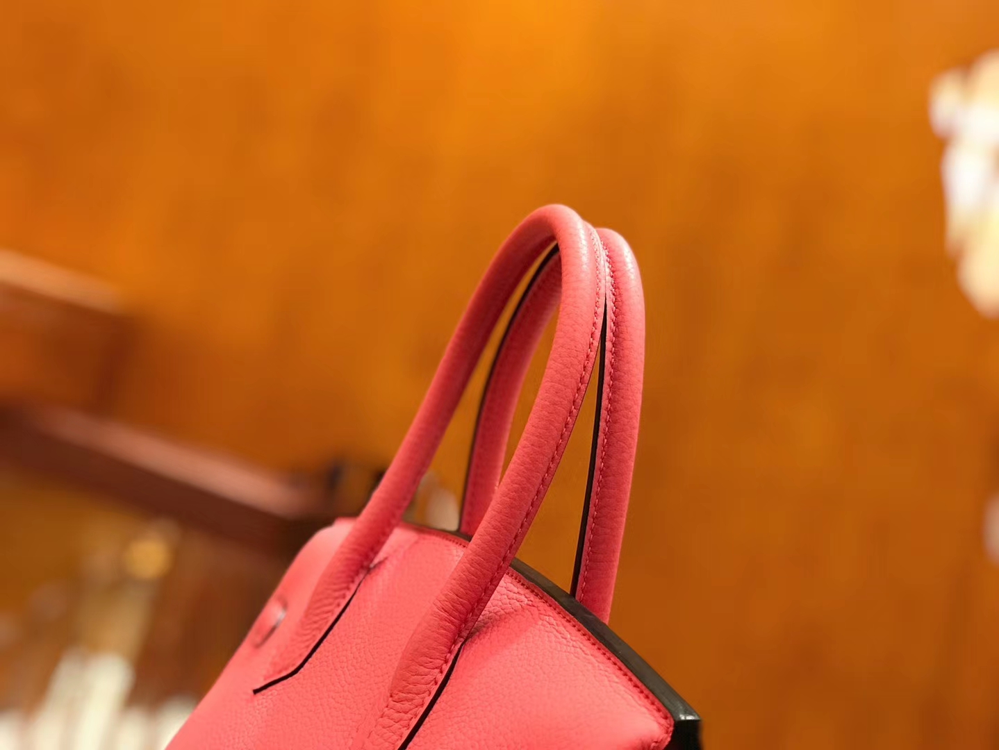 Hermès（爱马仕）Birkin 30cm 唇膏粉 Togo小牛皮 金扣 原版蜜蜡线 顶级手工缝制