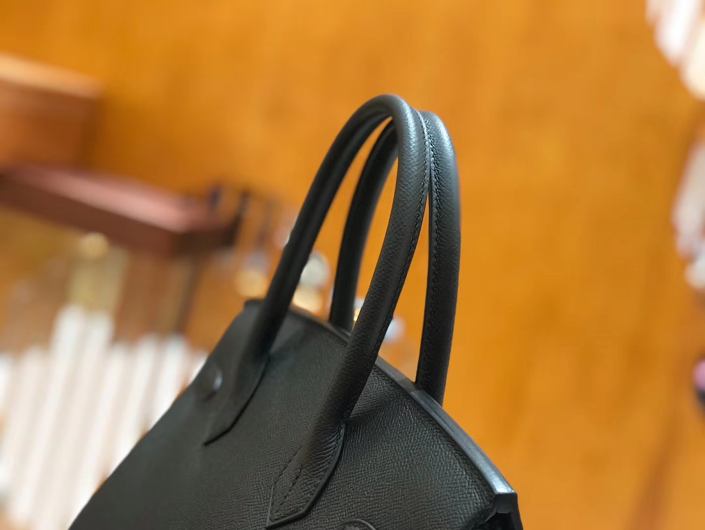 Hermès（爱马仕）Birkin 30cm 经典黑 Epsom掌纹小牛皮 银扣 原版蜜蜡线 顶级手工缝制