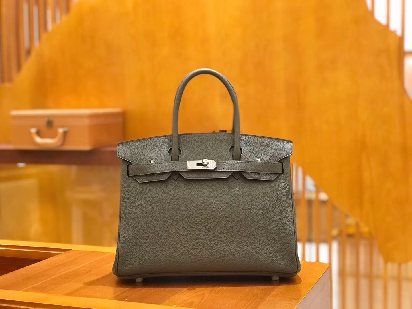 Hermès（爱马仕）Birkin 30cm 锡器灰 Togo小牛皮 银扣 原版蜜蜡线 顶级手工缝制