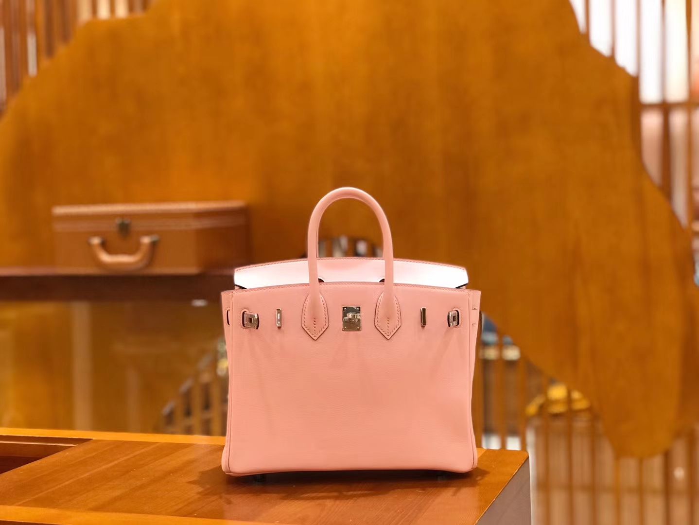 Hermès（爱马仕）Birkin 25cm Swift牛皮 Q粉 银扣 原版蜜蜡线 顶级手工缝制