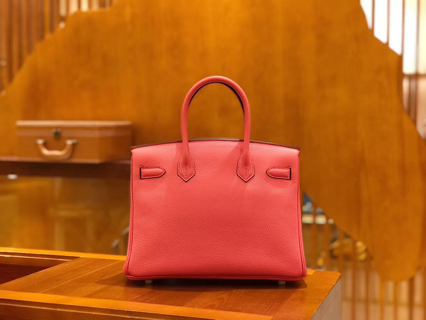Hermès（爱马仕）Birkin 30cm 唇膏粉 Togo小牛皮 金扣 原版蜜蜡线 顶级手工缝制