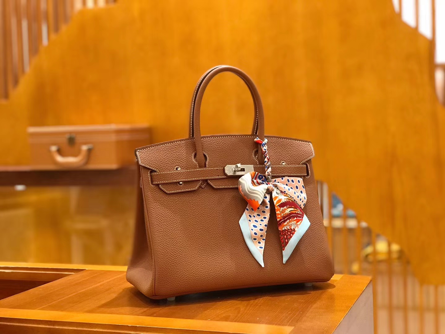 Hermès（爱马仕）Birkin 30cm 金棕色 Togo小牛皮 银扣 原版蜜蜡线 顶级手工缝制