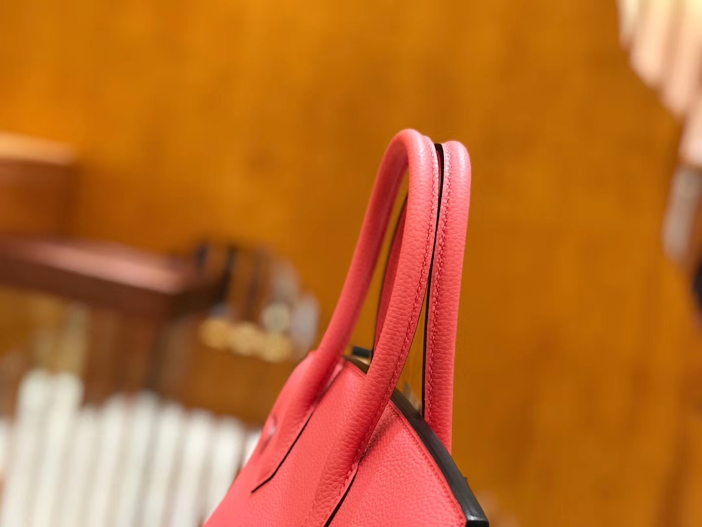 Hermès（爱马仕）Birkin 30cm 唇膏粉 Togo小牛皮 银扣 原版蜜蜡线 顶级手工缝制