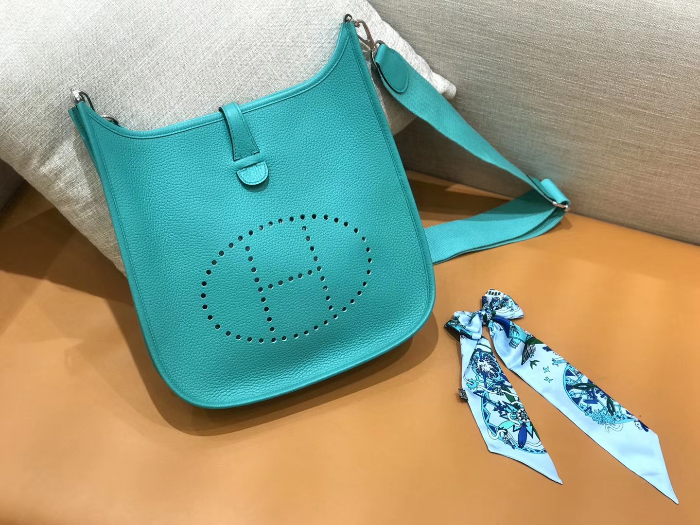 Hermès（爱马仕）伊芙琳 29cm 维罗纳绿 TC大牛皮 银扣 原版蜜蜡线 顶级手工 现货