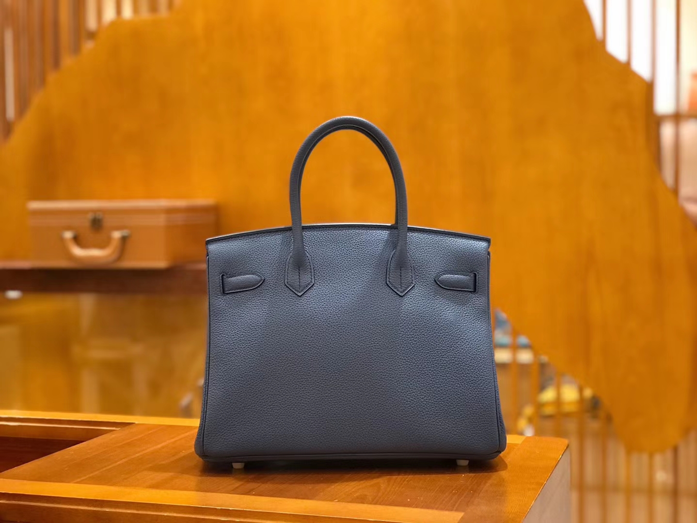 Hermès（爱马仕）Birkin 30cm 明兰色 Togo小牛皮 金扣 原版蜜蜡线 顶级手工缝制