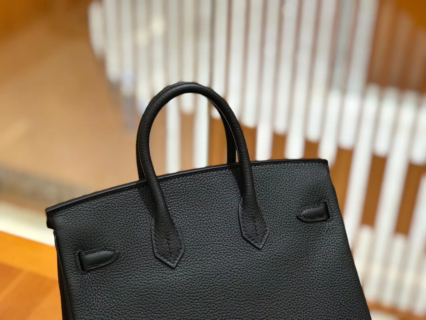 Hermès（爱马仕）Birkin 25cm 经典黑 Togo小牛皮 金扣 原版蜜蜡线 顶级手工缝制