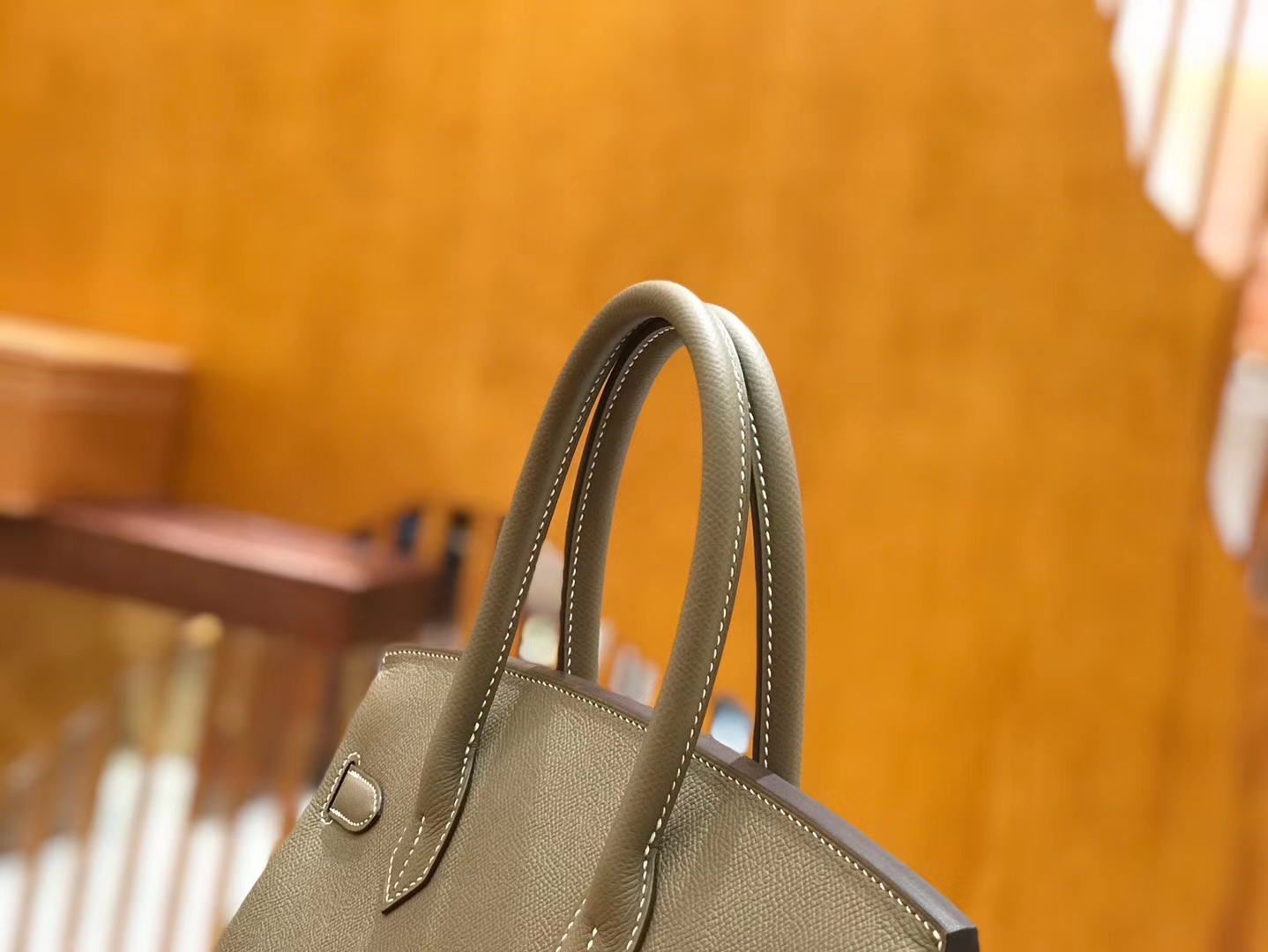 Hermès（爱马仕）Birkin 30cm 斑鸠灰 Epsom掌纹小牛皮 金扣 原版蜜蜡线 顶级手工缝制