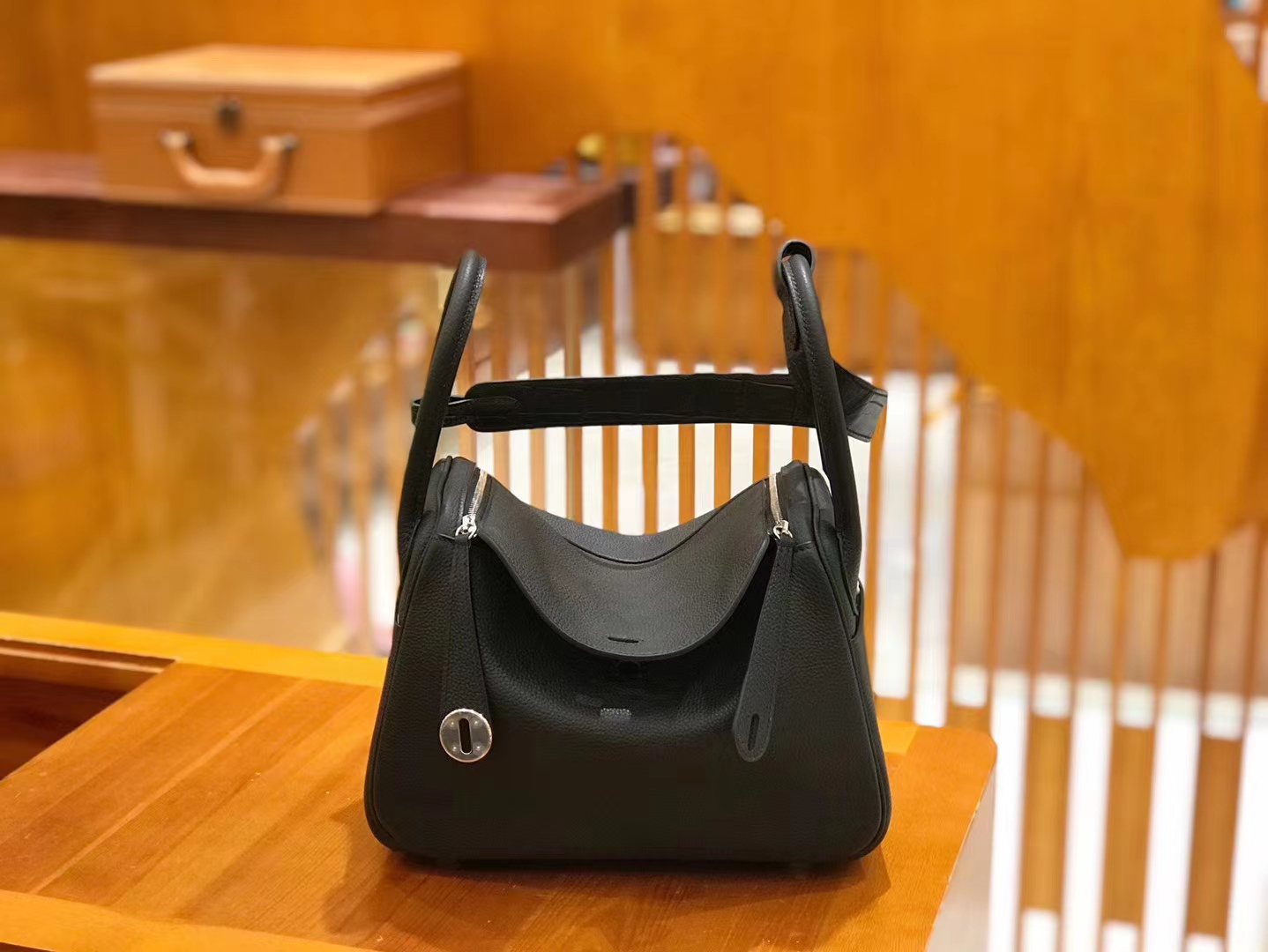 Hermès（爱马仕）Lindy 26cm 经典黑 Togo小牛皮拼鳄鱼皮 原版蜜蜡线 顶级手缝