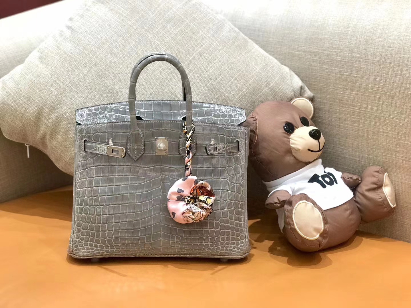 Hermès（爱马仕）Birkin 25cm 巴黎灰 一级尼罗鳄 银扣 原版蜜蜡线 顶级手工