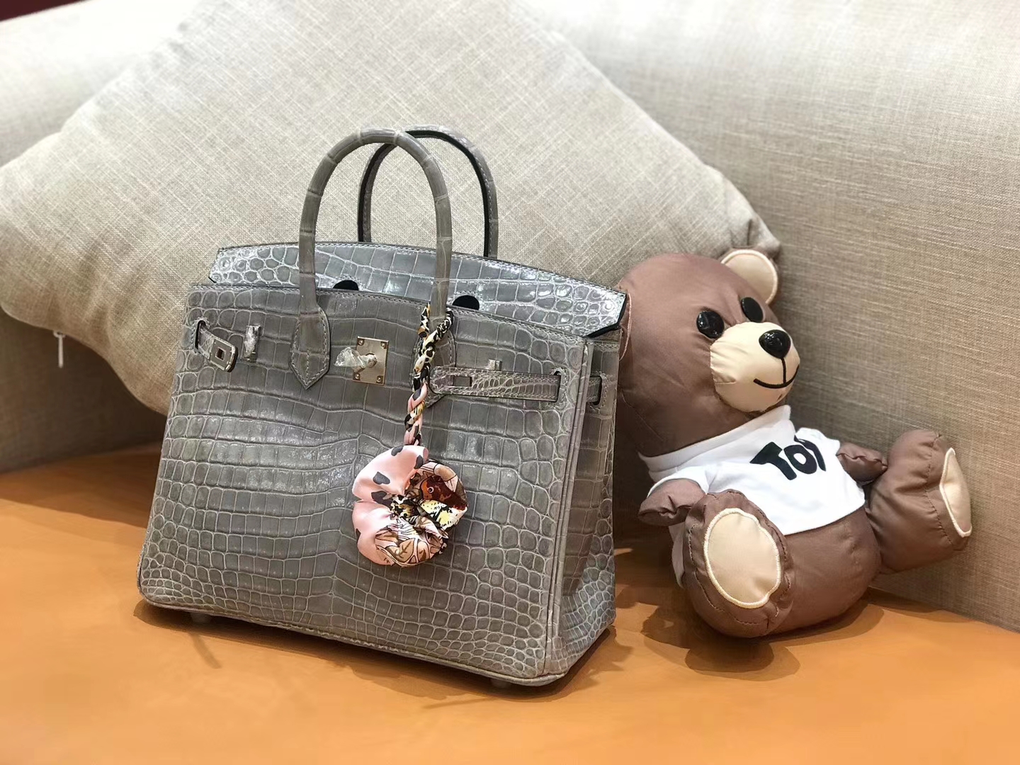 Hermès（爱马仕）Birkin 25cm 巴黎灰 一级尼罗鳄 银扣 原版蜜蜡线 顶级手工