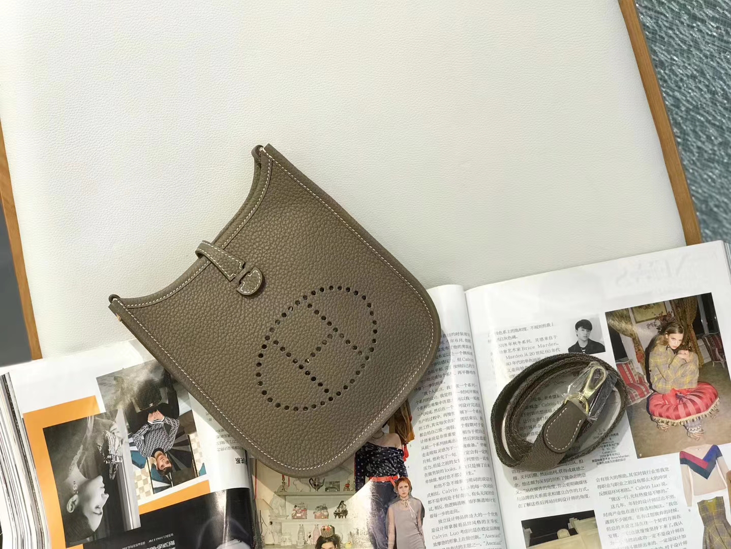 Hermès（爱马仕）伊芙琳17cm 大象灰 Togo牛皮 金扣 原版蜜蜡线 顶级手缝