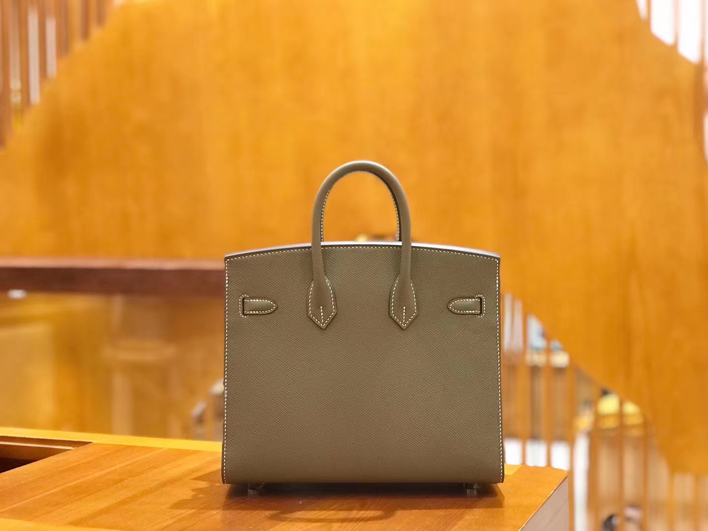 Hermès（爱马仕）Birkin 25cm 大象灰 Epsom 掌纹小牛皮 银扣 原版蜜蜡线 顶级手缝
