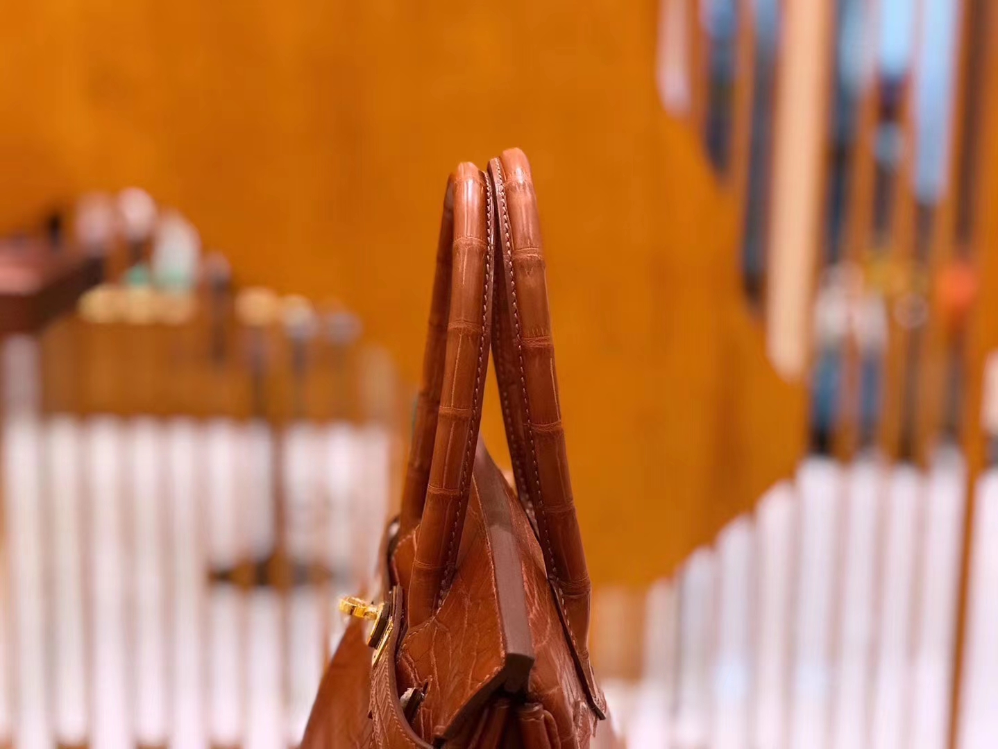 Hermès（爱马仕）Birkin 30cm 焦糖棕 尼罗鳄鱼皮 金扣 原版蜜蜡线 顶级手缝 现货