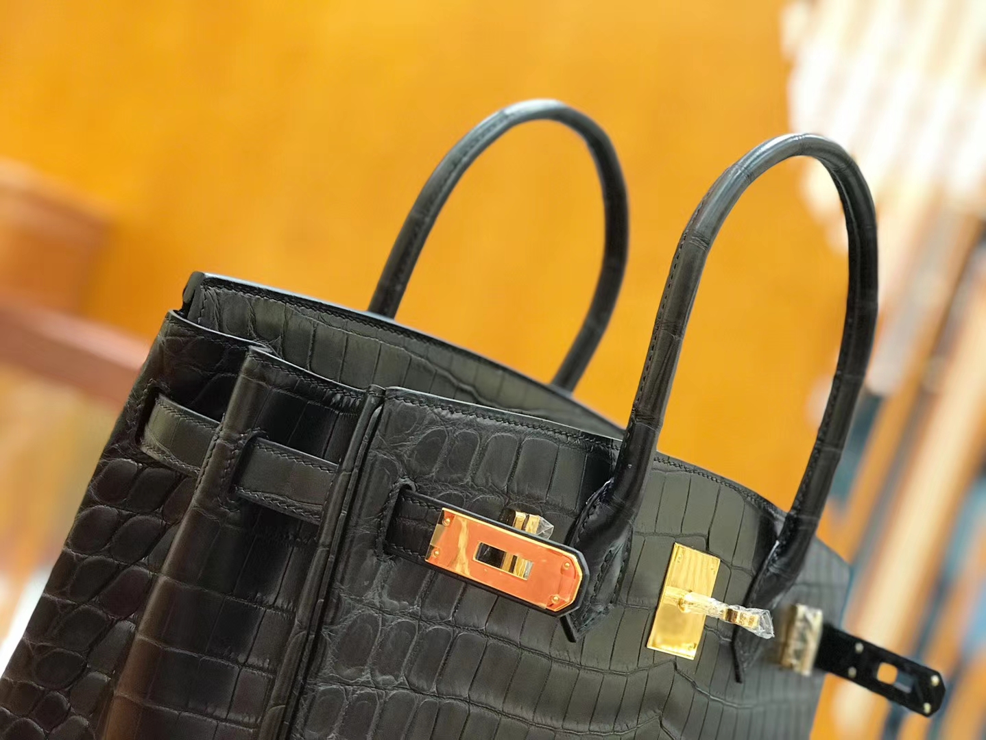 Hermès（爱马仕）Birkin 30cm 经典黑 雾面 尼罗鳄鱼皮 金扣 原版蜜蜡线 顶级手缝 现货