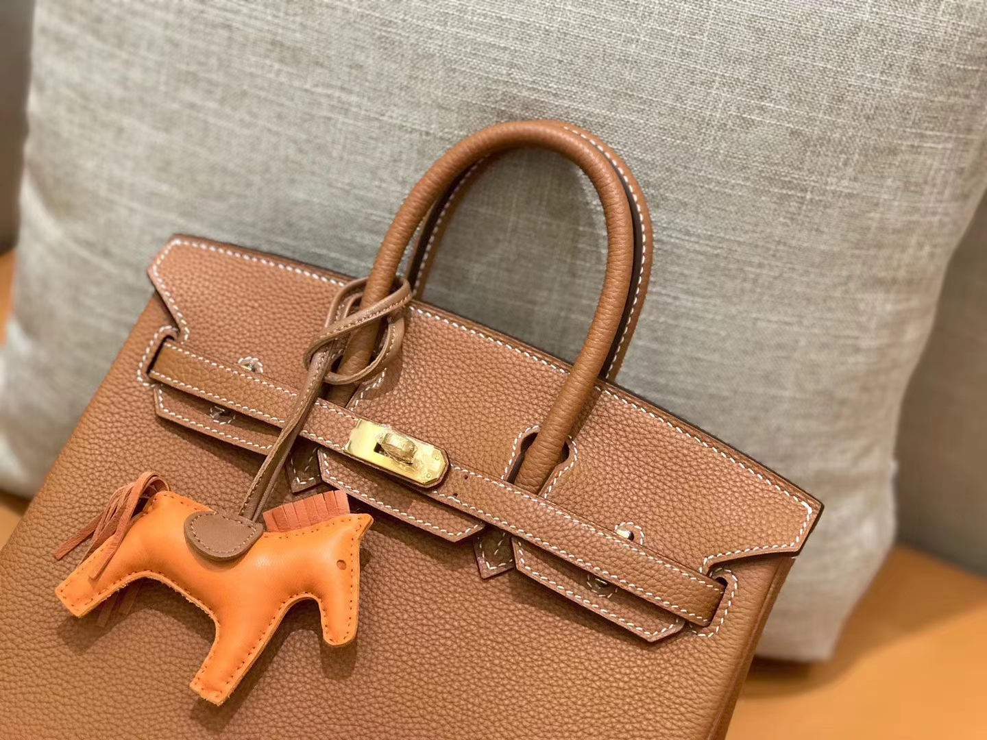 Hermès（爱马仕）Birkin 25cm 金棕 Togo小牛皮 金扣  原版蜜蜡线 顶级手工
