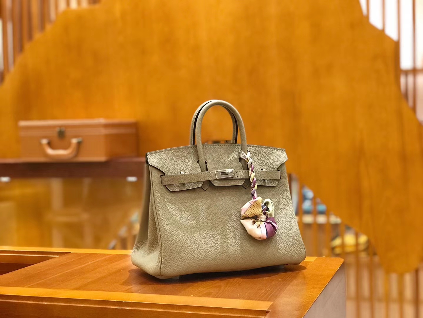 Hermès（爱马仕）Birkin 25cm 斑鸠灰 Togo小牛皮 银扣 原版蜜蜡线 顶级手缝