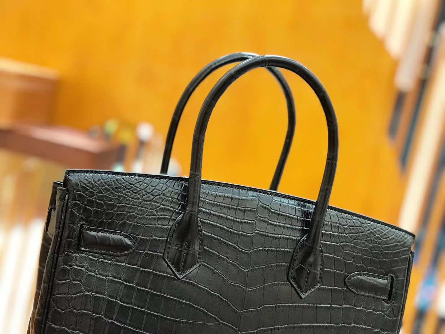 Hermès（爱马仕）Birkin 30cm 经典黑 雾面 尼罗鳄鱼皮 金扣 原版蜜蜡线 顶级手缝 现货