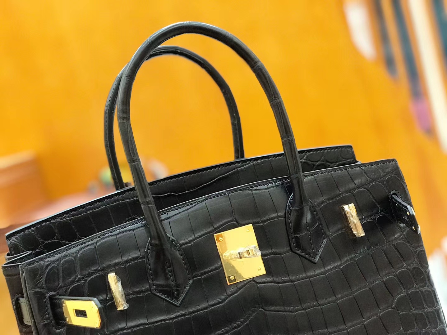 Hermès（爱马仕）Birkin 30cm 经典黑 雾面 尼罗鳄鱼皮 金扣 原版蜜蜡线 顶级手缝 现货